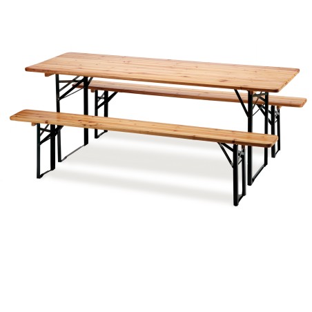 Set birra pieghevole legno/verde scuro Garden Friend set 3 elementi