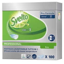 Tabs Eco 3in1 per lavastoviglie Svelto fustino da 100 tabs da 20 gr