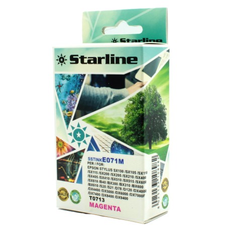 Starline Cartuccia ink per Epson Magenta C13T07134013 T0713 11,4ml