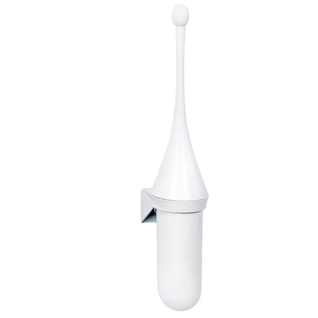 Portascopino per bagno da parete ABS 7,2x15x48 cm bianco Mar Plast