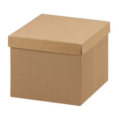 Scatola con coperchio 40 x 28,5 x 24 cm cartone onda avana Scotton