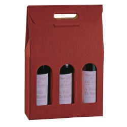 Scatola 3 bottiglie 27 x 9 x 38