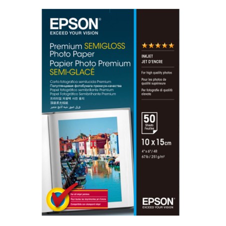 Epson Premium SemiGloss Photo Paper 10 x 15 cm 50 Fogli C13S041765