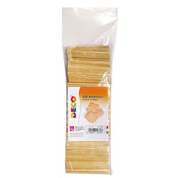 Bastoncini in legno colore naturale 86x3x3 mm DECO conf. 650 pezzi