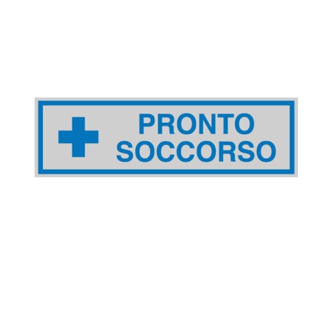 Targhetta adesiva PRONTO SOCCORSO 16,5 x 5 cm Cartelli Segnalatori