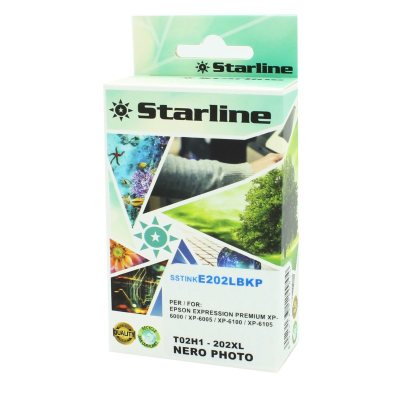 Starline Cartuccia Ink compatibile Photo per Epson 202XL Nero 13ml