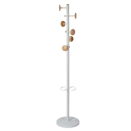 Appendiabiti a 6 ganci Music + 3 miniganci 175cm bianco/legno Alba