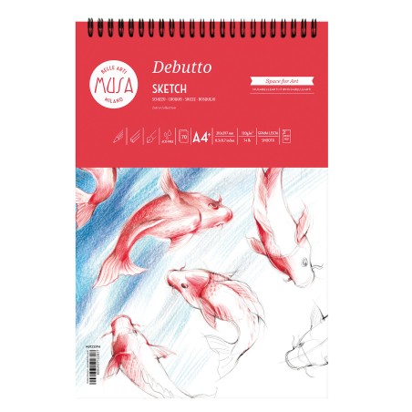 Blocco schizzi Debutto A4 21 x 29,7 cm 120 gr 70 fogli bianco CWR