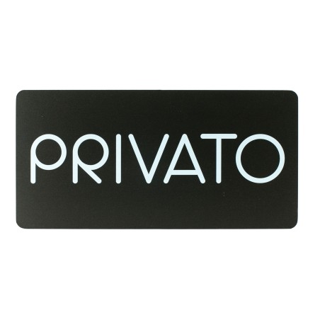Pittogramma adesivo Privato 32,5 x 16 cm PVC nero/bianco Stilcasa