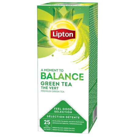 Tè verde puro Feel Good Selection in filtro Lipton conf. 25 pezzi