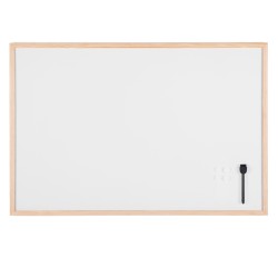 Lavagna bianca magnetica 60 x 90 cm cornice legno bianco Starline