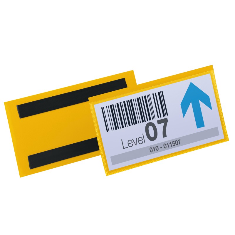 Buste identificative magnetiche 150 x 67 mm giallo conf. 50 pezzi