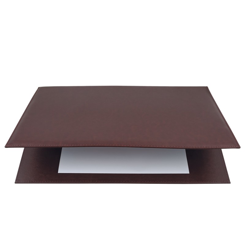 Sottomani doppio in similpelle marrone scuro 48 x 32cm City Time
