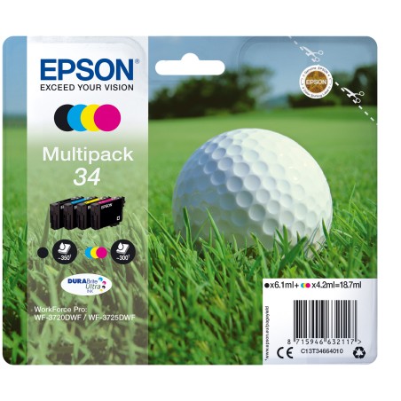 Epson Cartuccia ink 34 C/M/Y/K C13T34664010 C/M/Y 4,2ml K 6,1ml