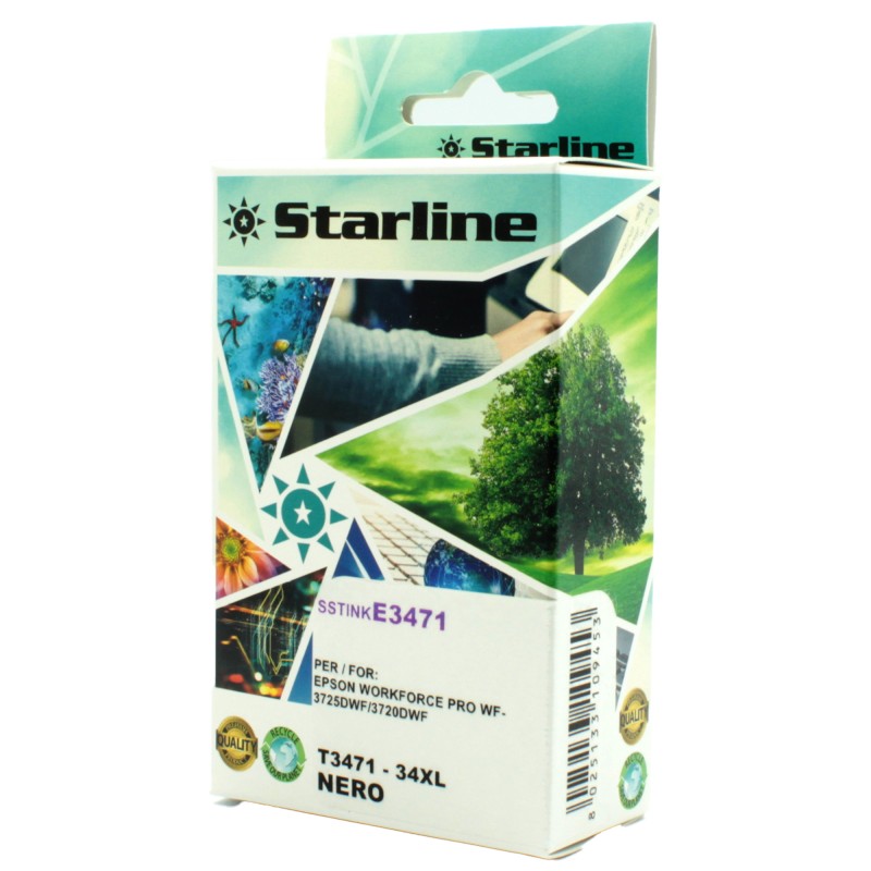 Starline Cartuccia ink per Epson Nero C13T34714010 34XL 16,30ml