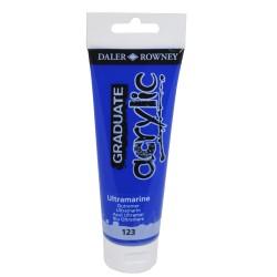 Colore acrilico fine Graduate 120 ml blu oltremare Daler Rowney