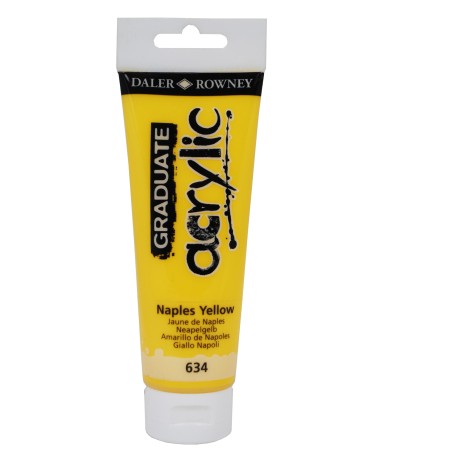 Colore acrilico fine Graduate 120 ml giallo Napoli Daler Rowney
