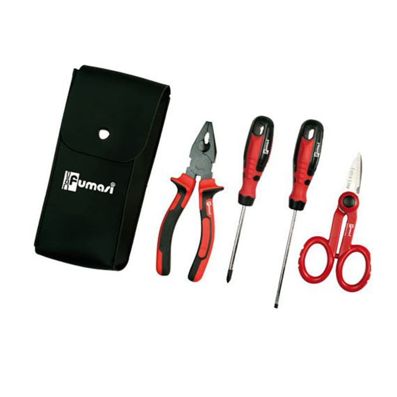 Trousse 4 utensili per elettricista similpelle Melchioni Family