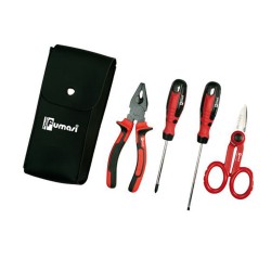 Trousse 4 utensili per elettricista similpelle Melchioni Family