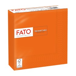 Tovagliolo carta 33 x 33 cm 2 veli arancio Fato conf. 50 pezzi