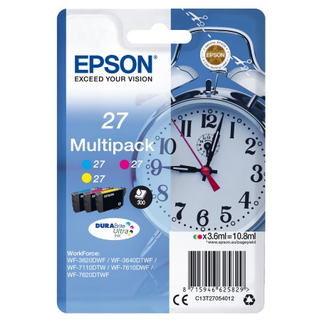 Epson Confezione Cartuccia ink 27 C/M/Y C13T27054022 3,6ml cad