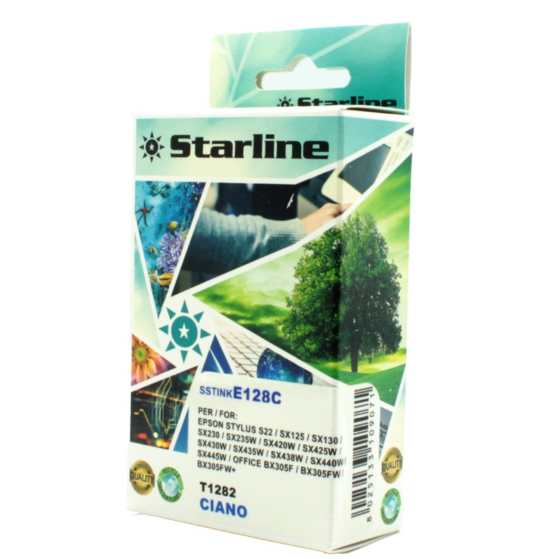 Starline Cartuccia ink per Epson Ciano C13T12824012 T1282 7 ml