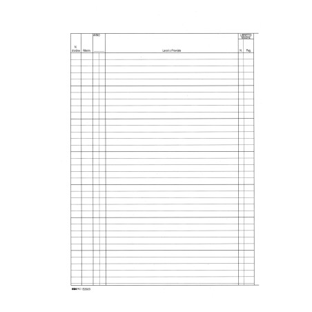 Registro contabilità dei lavori 31 x 21cm 47pg numerate Edipro
