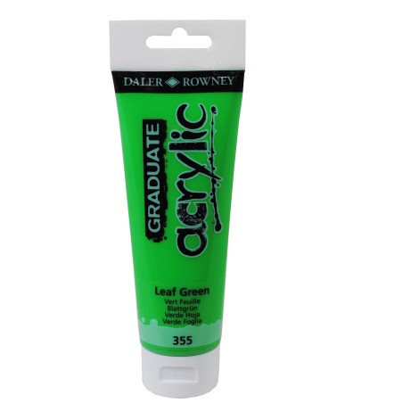 Colore acrilico fine Graduate 120 ml verde foglia Daler Rowney