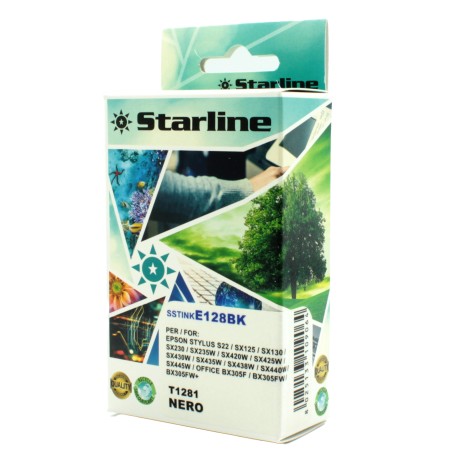 Starline Cartuccia ink per Epson Nero C13T12814012 T1281 10ml