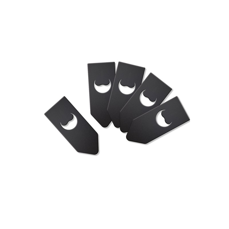 Targhette per bottiglia 6,5 x 16 cm nero Securit set 10 pezzi