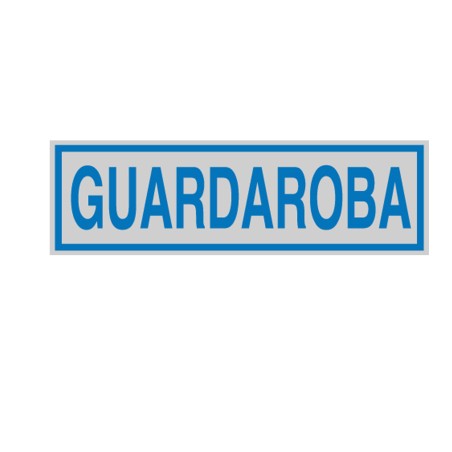 Targhetta adesiva GUARDAROBA 16,5 x 5 cm Cartelli Segnalatori