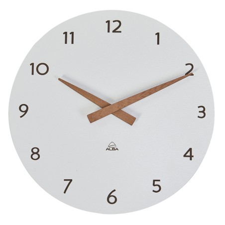 Orologio da parete HorMilena diametro 30 cm bianco/legno Alba