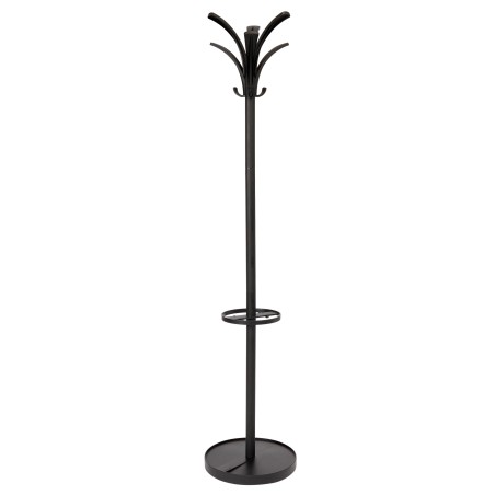 Appendiabiti con portaombrelli 6 posti 175 x 38 cm nero Alba