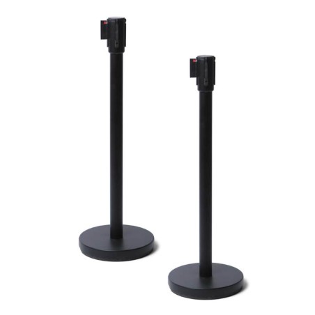 Colonnina segnapercorso nero con nastro nero 250 cm Studio T
