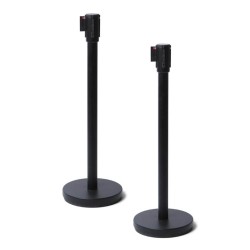 Colonnina segnapercorso nero con nastro nero 250 cm Studio T