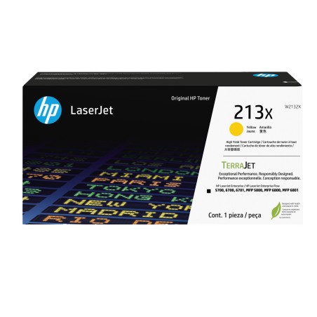 Hp Toner originale LaserJet HP 213X Giallo W2132X 6.000 pag