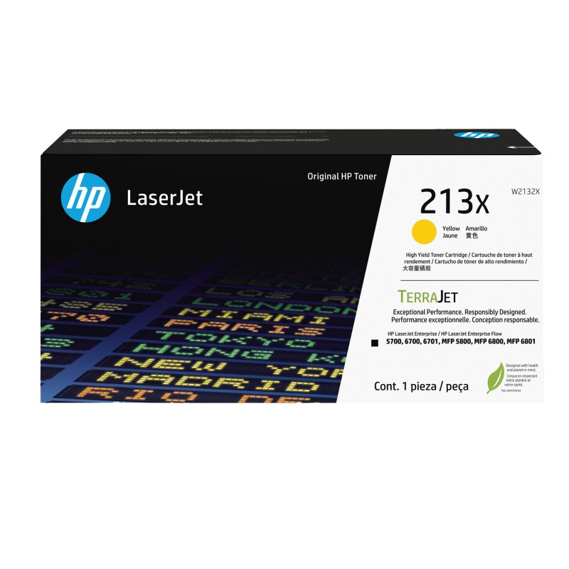 Hp Toner originale LaserJet HP 213X Giallo W2132X 6.000 pag