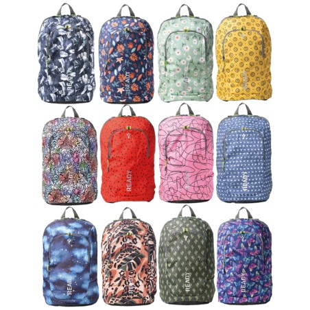 Zaino Ready 28 x 44 x 15 cm tela fantasie assortite InTempo
