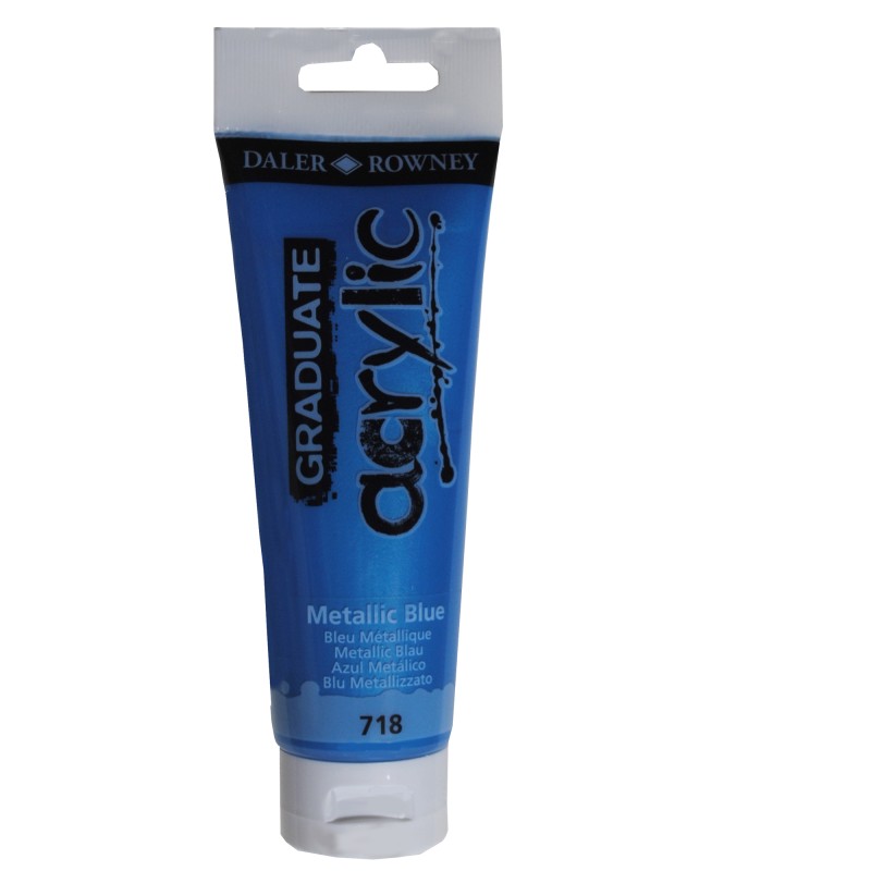 Colore acrilico fine Graduate 120 ml blu metal Daler Rowney