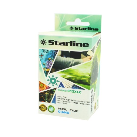 Starline Cartuccia Ink Compatibile per HP 912 XL Ciano 58ml
