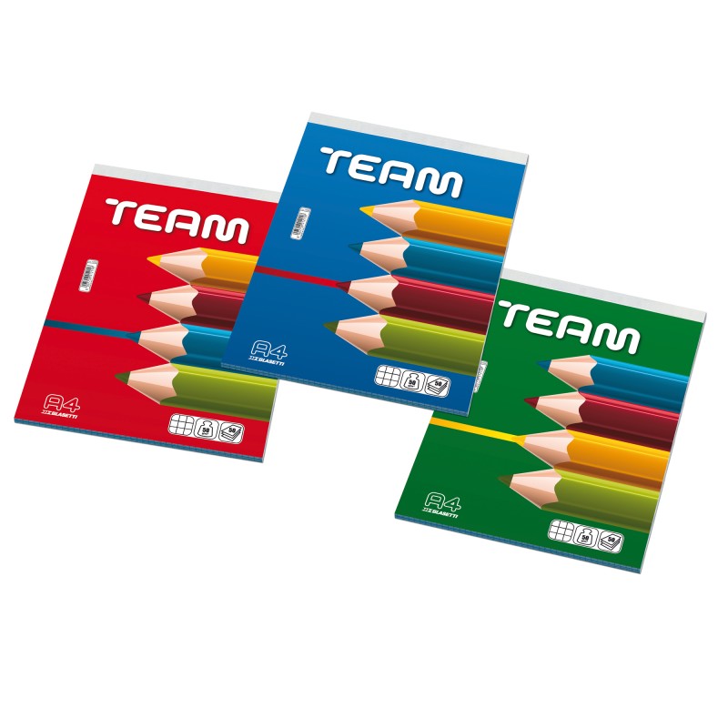 Blocco note Team 5 mm 21 x 29,7 cm 50 gr 50 fogli Blasetti