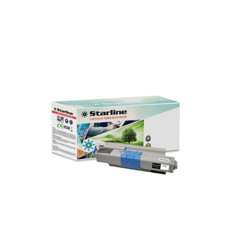 Starline Toner Ricostruito per Oki Nero 44469803 3.500 pag