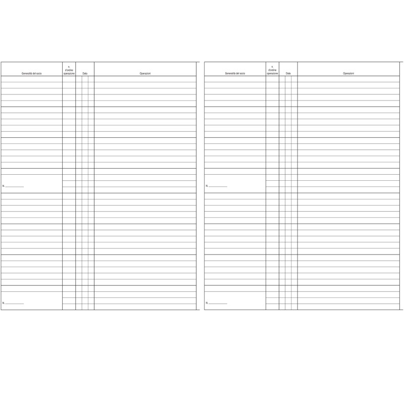 Registro libro soci SPA/SRL 31 x 24,5 47pg numerate Edipro