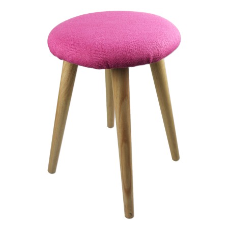 Sgabello in legno KD 30,5 x 43,5 cm fucsia King Collection