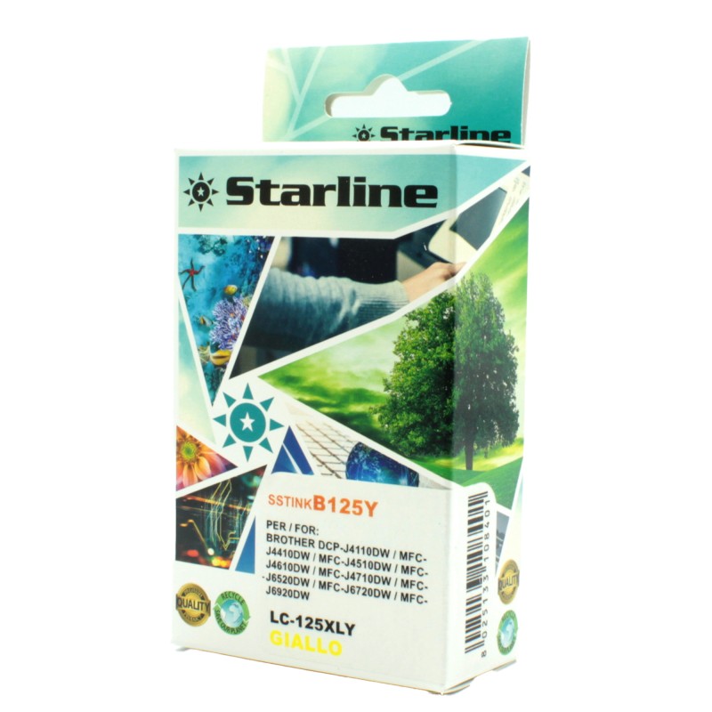 Starline Cartuccia ink per Brother Giallo LC125XLY 16,6ml