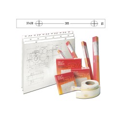Banda appendi disegni 55 mm x 50 m PVC bianco opaco Djois