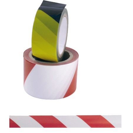 Nastro di sicurezza adesivo 5 cm x 25 m rosso/bianco Viva