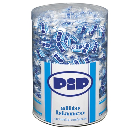 Caramelle confettate Pip alito bianco barattolo 800 pezzi