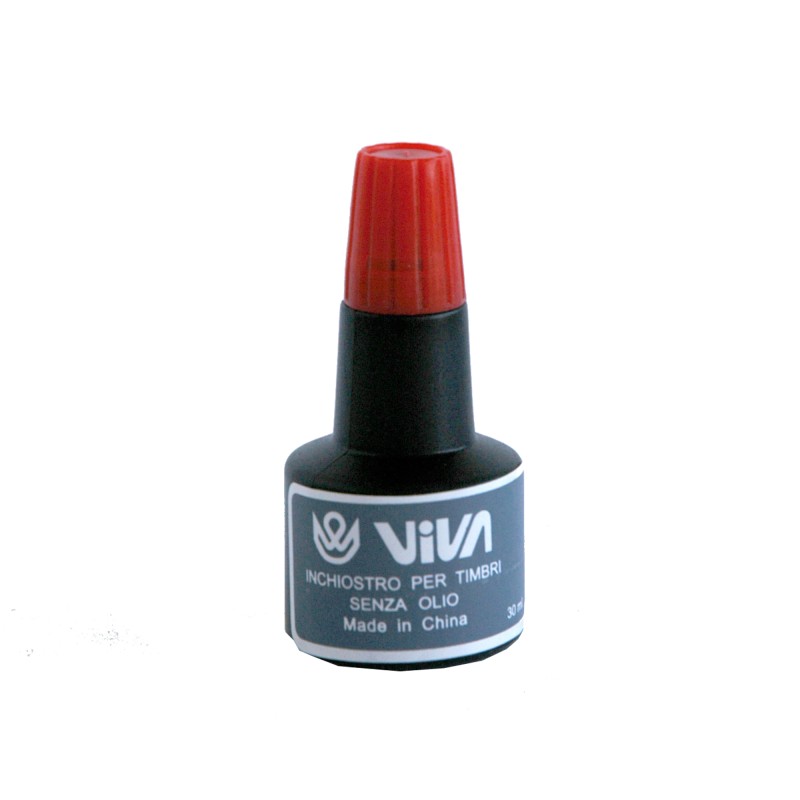 Inchiostro per cuscinetti a base alcool 30 gr rosso Viva