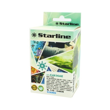 Starline Cartuccia ink Compatibile per HP 11 Ciano 28 ml